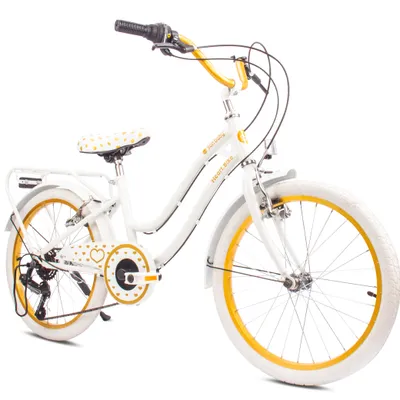 Produktbild von Rower 20 cali dla dziewczynki 6 biegów SHIMANO Heart Bike biało złoty