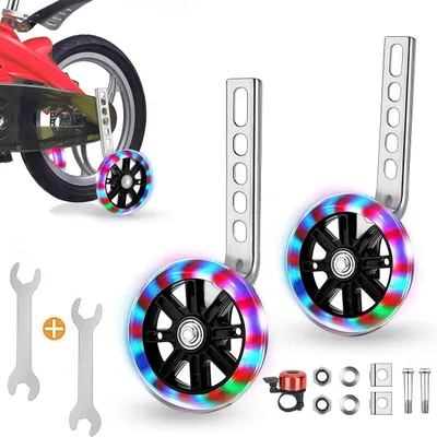 Produktbild von Universal-Stützräder, Hilfsräder für Kinder, Kinderfahrrad Stützräder, Fahrrad Stützräder, Stützräder für Kinderfahrrad, Schwarz