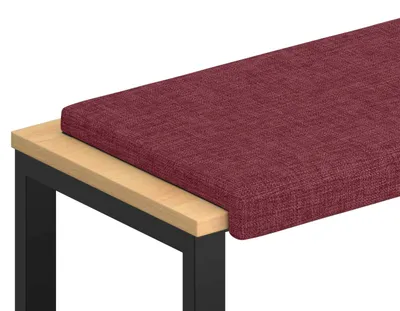 Obrázek produktu pro vidaXL Polštář na banket, látka, vínová barva, hloubka 35 cm