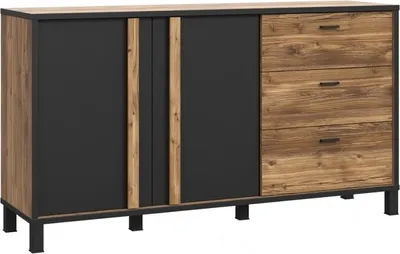 Produktbild von Furniture24 Kommode Hayato HYTK231L Sideboard Schubladenschrank 2 Türen 4 Schubladen