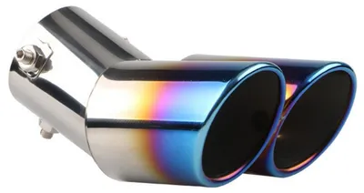 Image de Tuyau d'échappement de 63 mm, embouts universels, silencieux d'échappement en acier inoxydable