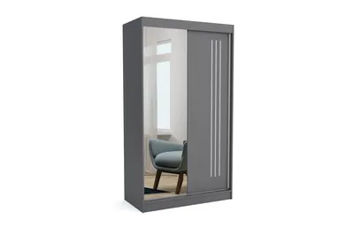 Produktbild von Neuer Kleiderschrank mit Schiebetüren LUNA 100 cm (ANTRACIT)