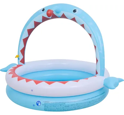 Produktbild von SunClub Planschbecken Laternenfisch 163 x 124 x 115 cm mit Wassersprüher und Gartenschlauchanschluss