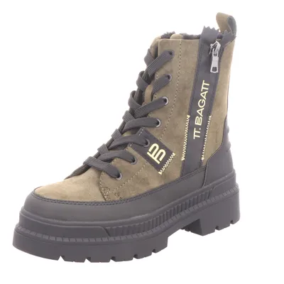 Produktbild von Bagatt Damen-Schnürstiefelette Grün-Schwarz, Farbe:grün, EU Größe:40