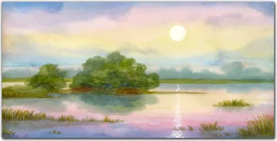 Produktbild von Coloray - Bild aus Glas - 120x60 cm - glasblock mit bild gehärtetes Glas wohnzimmer Dekoration wanddekoration Küche - Aquarell Natur Baum