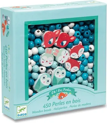 Zdjęcie produktu dla Drewniane koraliki do nawlekania Animalute, Djeco