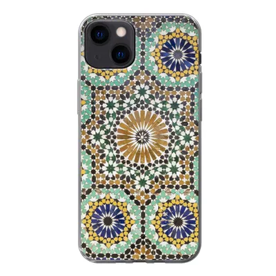 Produktbild von MuchoWow® Handyhülle Schutzhülle Hülle für iPhone 13 Eine Nahaufnahme eines marokkanischen Mosaiks Silikon Softcase Handy Hülle - Karteninhaber