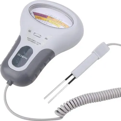 Obrázok produktu pre Tester chlóru Zariadenie na meranie obsahu chlóru vo vode 2 v 1 Zariadenie na meranie chlóru v bazéne Tester pH vodného chlóru