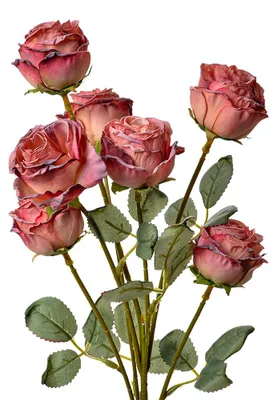 Productafbeelding van Clayre & Eef Kunstbloem Roos, 55 cm, roze, kunststof