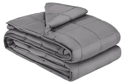 Produktbild von VEVOR Gewichtsdecke, 25 lbs, 60 x 80 Zoll Queen-Size, kühlende atmungsaktive schwere Decke mit Glasperlen, ganzjährig verwendbar, geeignet für Erwachsene von 250-310 lbs, Angst- und Stressabbau, Verbesserung des Schlafs, Grau, 80x87 Zoll, Baumwolle