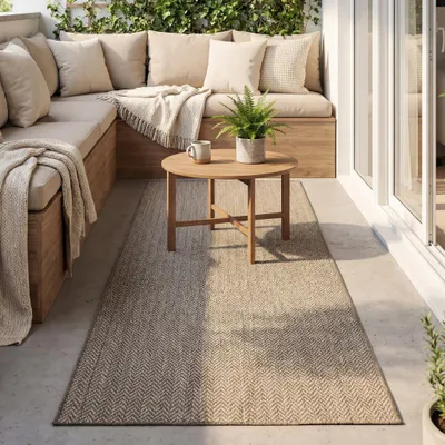 Image de Volero - Tapis japonais - Malta Arrow Naturel - 80x300 cm