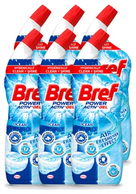 Produktbild von 6 x Bref Power Activ+ Toiletreiniger Anti-Kalk Oceaan 700 ml - Vorteilspackung - 6 Stücke