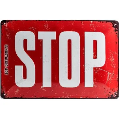 Produktbild von Nostalgic-Art - Blechschild 20 x 30cm - Achtung - STOP