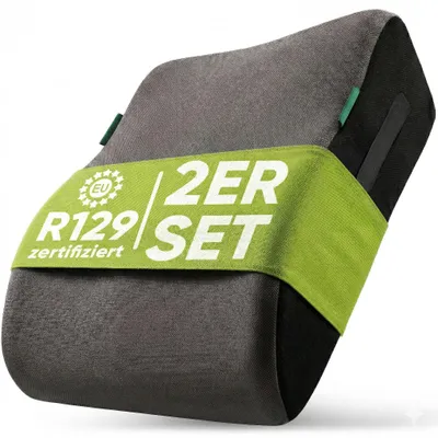 Produktbild von HiTS4KiDS AKRON Bubu Kindersitzerhöhung 2er Set | Praktische Sitzerhöhung Auto Kinder für 135-150 cm | er Kindersitz 15-36 kg | Komfortabel, Atmungsaktiv & hygienisch waschbar
