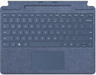 Produktbild von Microsoft Surface Pro Signature Keyboard - Tastatur - mit Touchpad, Beschleunigungsmesser, Surface Slim Pen 2 Ablage- und Ladeschale - QWERTZ - Deutsch - Saphir - für Surface Pro 8, Pro 9, Pro X