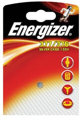Produktbild von Energizer Knopfzelle 377/376 E300783102 Silberoxid