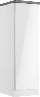 Produktbild von Vorratsschrank 50 cm in Hochglanz weiß, Arbeitsplatte Betonoptik MARSEILLE-03