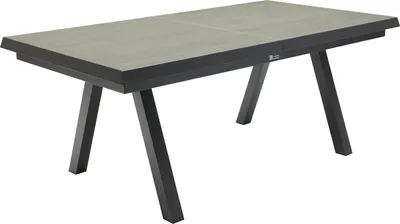 Produktbild von Vivera Ausziehtisch aus pulverbeschichtetem Aluminium, wetterfest, UV-beständig