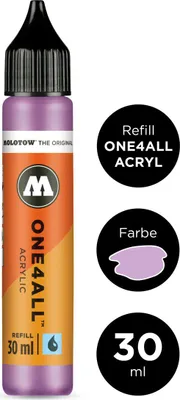 Produktbild von Molotow Nachfüllflasche ONE4ALL ACRYLIC 30ml, Nr. 201, flieder pastell