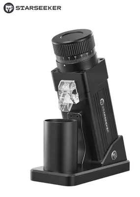 Produktbild von STARSEEKER E55 Pro Schwarz Elektrische Kaffeemühle 55mm Titanium Conical Burr Konische Mahlscheibe