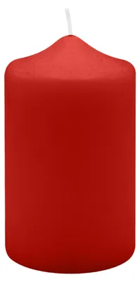Produktbild von Spitzkopf Stumpen Kerzen Weihnachtsrot 12 x Ø 7 cm, 6 Stück