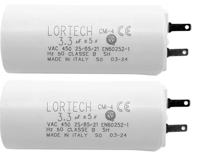 2er-Pack Kondensator 3,3 µF für Rolladenmotor, 8–10 Nm