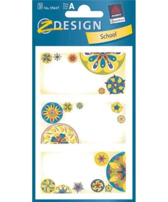 Obrázek produktu pro Etikety pro domácnost Mandala 9 kusů