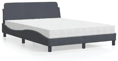 Immagine prodotto di vidaXL Letto con materasso "Dover" grigio scuro 140x190 cm in velluto