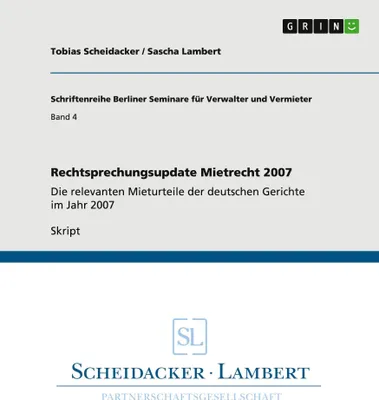 Produktbild von Rechtsprechungsupdate Mietrecht 2007