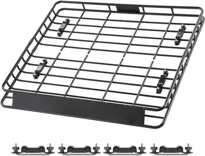 Produktbild von Universelle Dachträger für Autos (1095 x 1270 x 105 mm) - Universalträger aus rostfester Stahl mit einer Tragfähigkeit von maximal 68 kg, ideal für SUVs und Lastwagen.