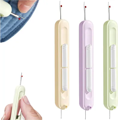 Produktbild von 2-in-1 Automatischer Nadeleinfädler mit Nahtlöser, 3er Pack Nähzubehör für einfaches Einfädeln und Nahtlöser