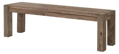 Produktbild von MASSIVMOEBEL24.DE Bank Sheesham 140x35x45 grau geölt NATURE GREY #130