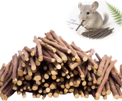 Produktbild von Kauspielzeug aus natürlichem Apfelholz, 300 Stück, 500 g, für Hamster und Kleintiere