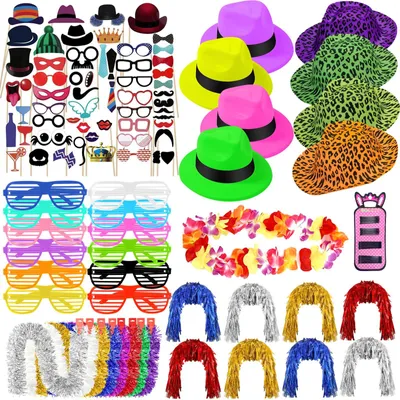 Fotobox Accessoires Set, 131-teilig, Party Deko für Feiern