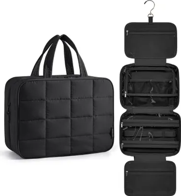 Produktbild von Kulturbeutel zum Aufhängen Damen Groß Schwarz Organizer