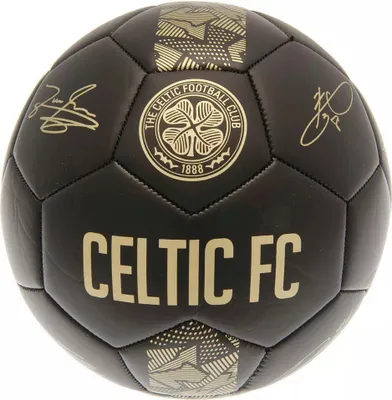 Produktbild von Celtic FC - "Phantom" Fußball mit Unterschriften RD3852 (5) (Schwarz/Gold)