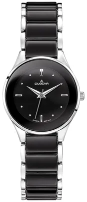 Produktbild von Dugena Damen-Uhr Amica Ceramica Schwarz Quarz Keramik-Armband 4460770