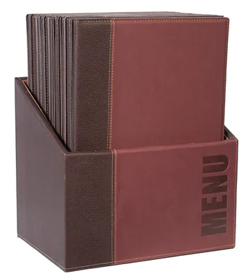 Produktbild von Securit Box s jídelními lístky TRENDY, vínová (20 ks)