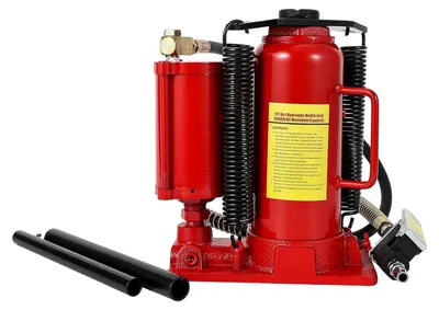 Image de Cric hydraulique, capacité de levage de 12 tonnes, hauteur de levage réglable pour camions et SUV, ROUGE