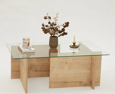 Produktbild von Skye Decor, Escape - Sapphire Oak, Couchtische, Saphir-Eiche, Glas, 105 x 40 x 65 cm