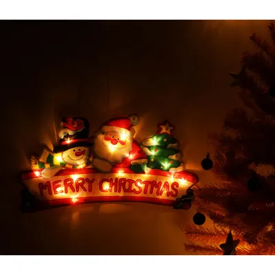 Imagen del producto de Luces Led Colgante Decoración Navideña Feliz Navidad 45cm
