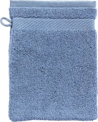 Produktbild von Waschhandschuh - Blau - 16 x 21 cm - Baumwolle