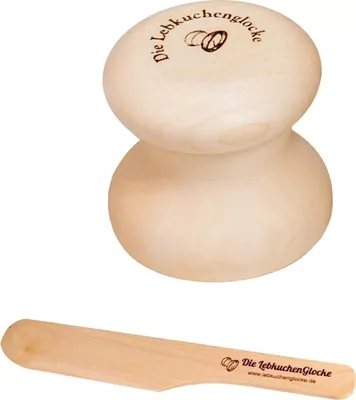 Produktbild von Lebkuchenglocke | Spar-Set 9 cm | inkl. Spatel | robustes Design | einfachste Nutzung | perfekt für Lebkuchenrezepte | ideal für weihnachtliches Backvergnügen