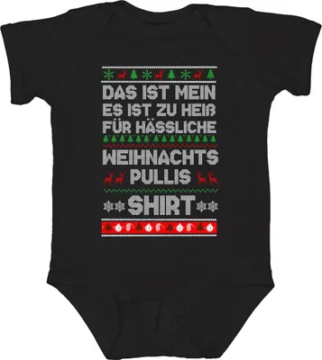 Produktbild von Ugly Christmas Sweater Weihnachtsoutfit - Weihnachten Xmas Christmas Unisex Baby Body, Schwarz, 3/6