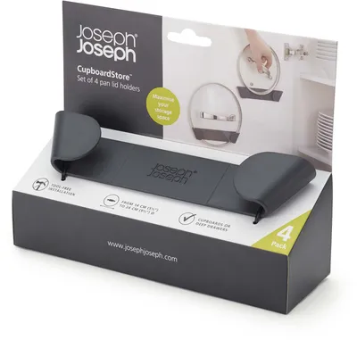 Produktbild von Joseph Joseph CupboardStore 4-er Set Topfdeckelhalter grau
