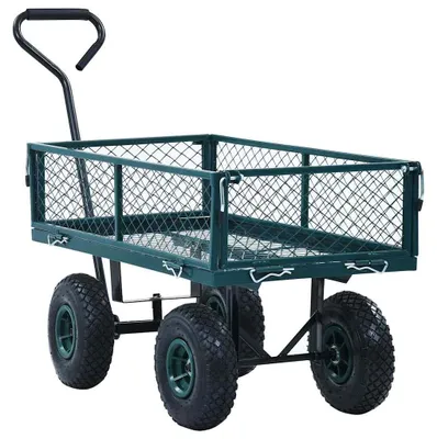 Produktbild von vidaXL Gartenwagen Grün 250 kg