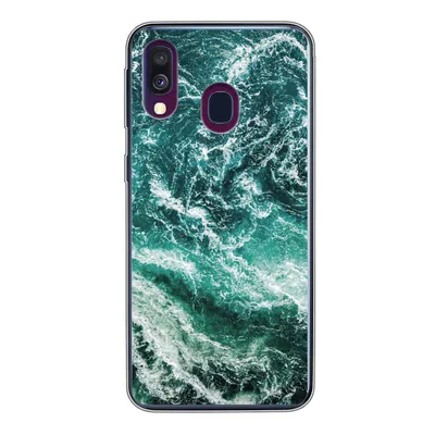 Produktbild von MuchoWow® Handyhülle Schutzhülle Hülle für Samsung Galaxy A40 Marmor - Gemustert - Natursteine Silikon Softcase Handy Hülle - Handy-Tasche