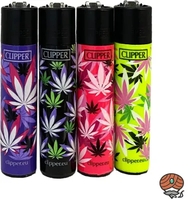 Produktbild von Clipper Reibradfeuerzeuge Pink Leaves, Lighter, 4 Stück