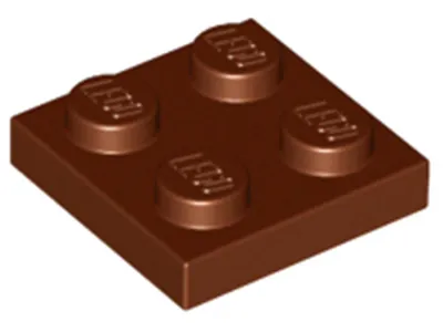 Zdjęcie produktu dla Lego® 2x2 płytki 3022 - 1 sztuka czerwono-brązowa