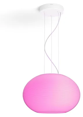 Obrázek produktu pro Philips Hue White and Color ambiance Závěsné osvětlení Flourish, Chytré závěsné svítidlo, Bluetooth/Zigbee, Bílá, LED, Sklo, Žárovky bez možnosti výměny